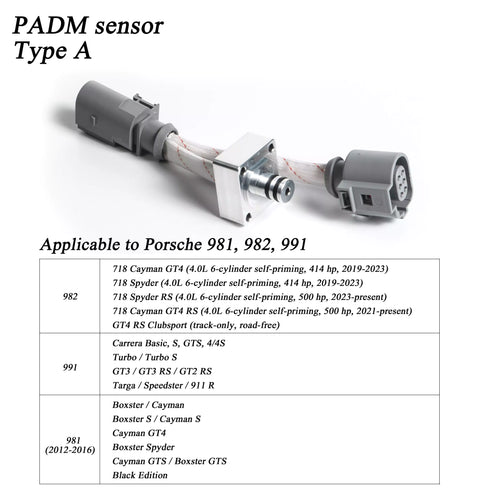 Porsche PADM sensor—Type A Porshce 911/718（Applicable to 981/982/991）